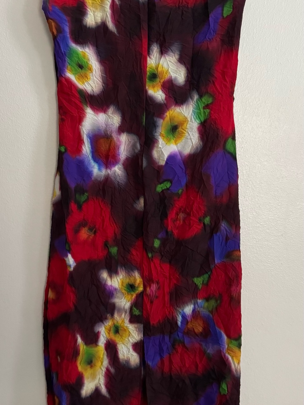 Zara Multicolor Floral Print Dress - Red, Purple & Blue Accents - Picture 5 of 7